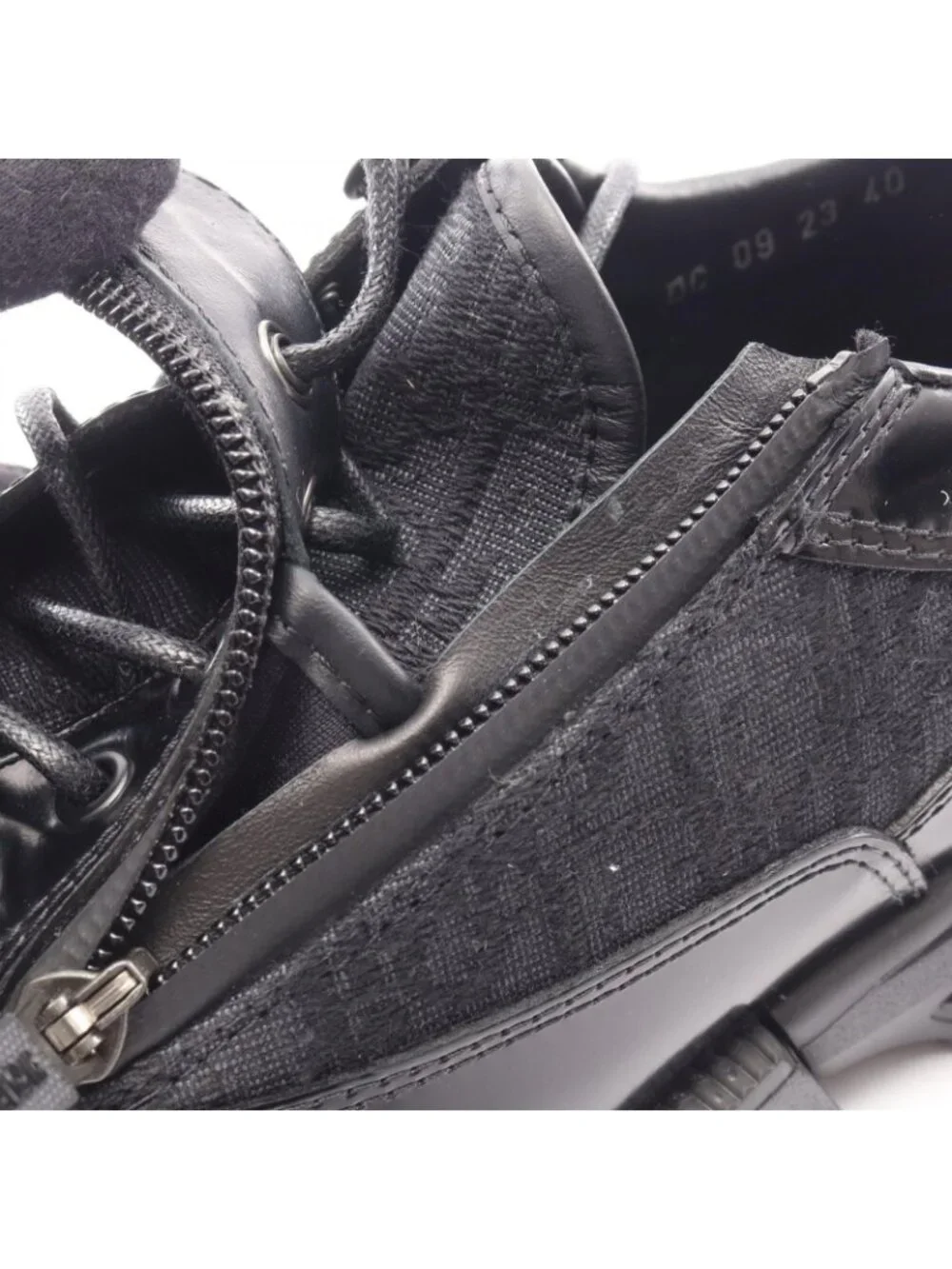 Dior Sneakers Combat Oblique Jacquard Derby Shoes Leather Canvas